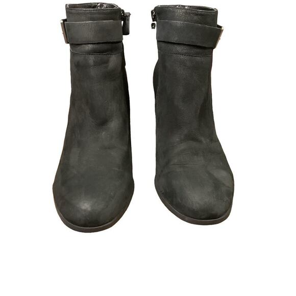 Cole Haan Womens Rhinecliff chunky Ankle Boots 9B  Black leather boot Block Heel - Picture 7 of 12